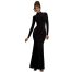 stylish ladies long dresses with high neck