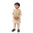 Boy wearing maroon embroidered Nehru jacket with ivory kurta pajama for wedding”