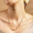 Rubans Gold Plated Chain for Women – Green Gold-Toned Necklace, Fashion Jewelry, Stylish Everyday Wear